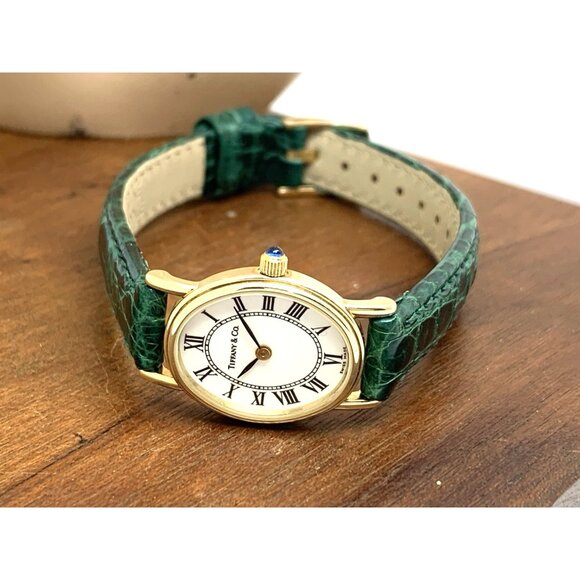 Tiffany & Co. Women's Watch 14K Yellow Gold Case Swiss Quartz White Dial 18mm - Picture 6 of 12